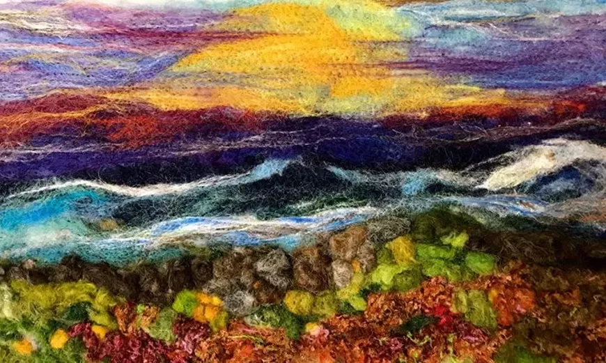 Needled Felt and Fiber Landscape Painting Workshop