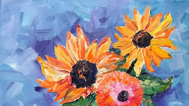 Image: Acrylic Lesson with Hilda Vandergriff: Van Gogh Sunflowers