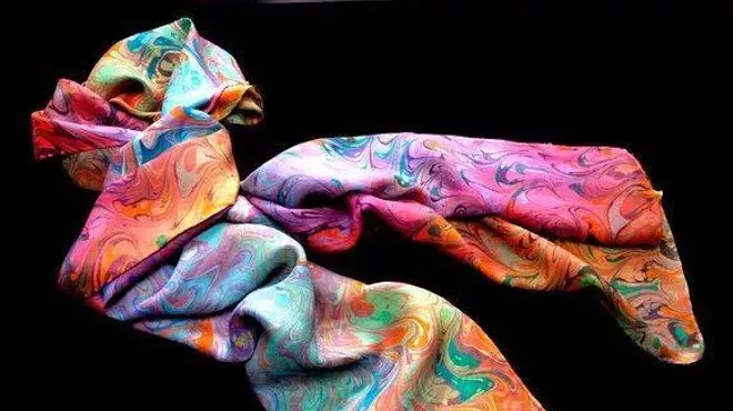 Image: Dyeing Silk Scarves