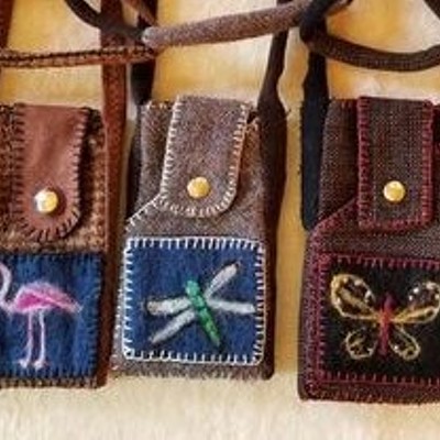 Felted Cross-Body Wallets with Repurposed Wool