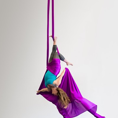 Aerialist and co-owner Gigi Penton takes flight in Spring Air Aerial Showcase on April 12 & 13 at Levity Academy SLO