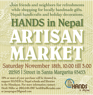 Hands In Nepal Holiday Artisan Market
