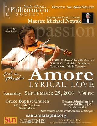 Santa Maria Philharmonic presents Amore: Lyrical Love