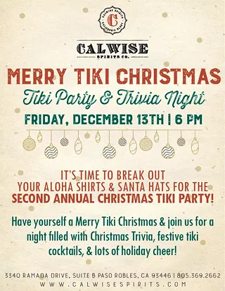 Image: Calwise Merry Tiki Christmas and Trivia Night