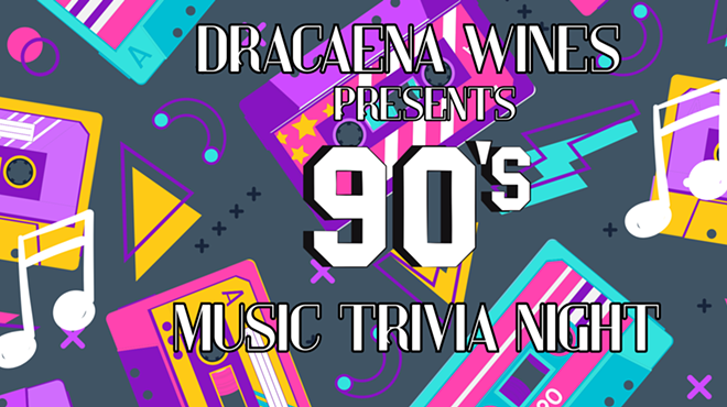 Image: '90s music trivia night at Dracaena Wines
