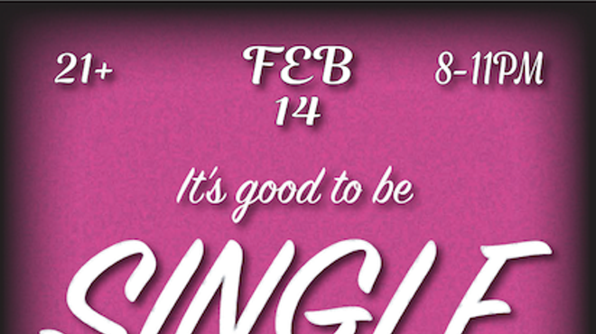 Image: A singles night dance party on Valentines Day