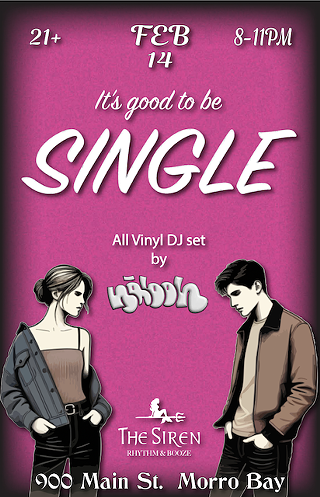 Image: A singles night dance party on Valentines Day