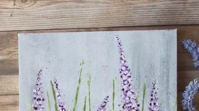 Image: Acrylic Lavender with Meagan