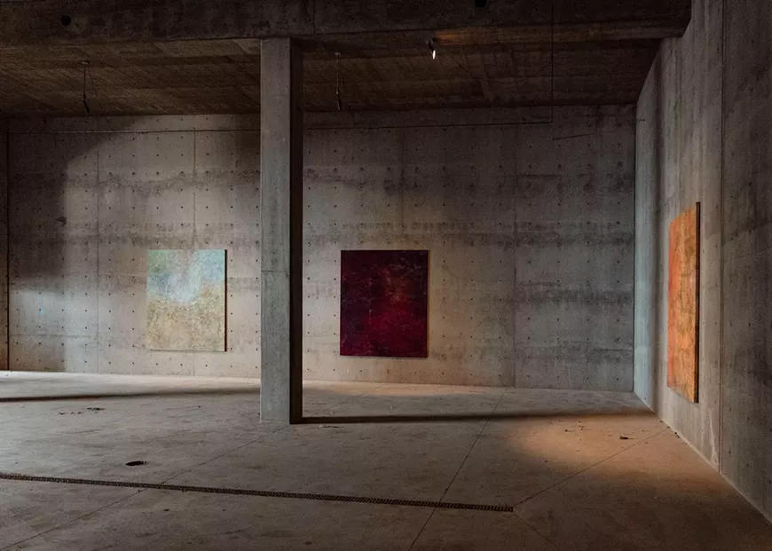Installation view of "along the high embankments" by Cole Sternberg at Presqu&rsquo;ile.