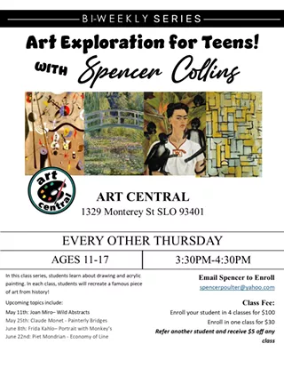 Image: Art Explorations for Teens with Spencer Collins