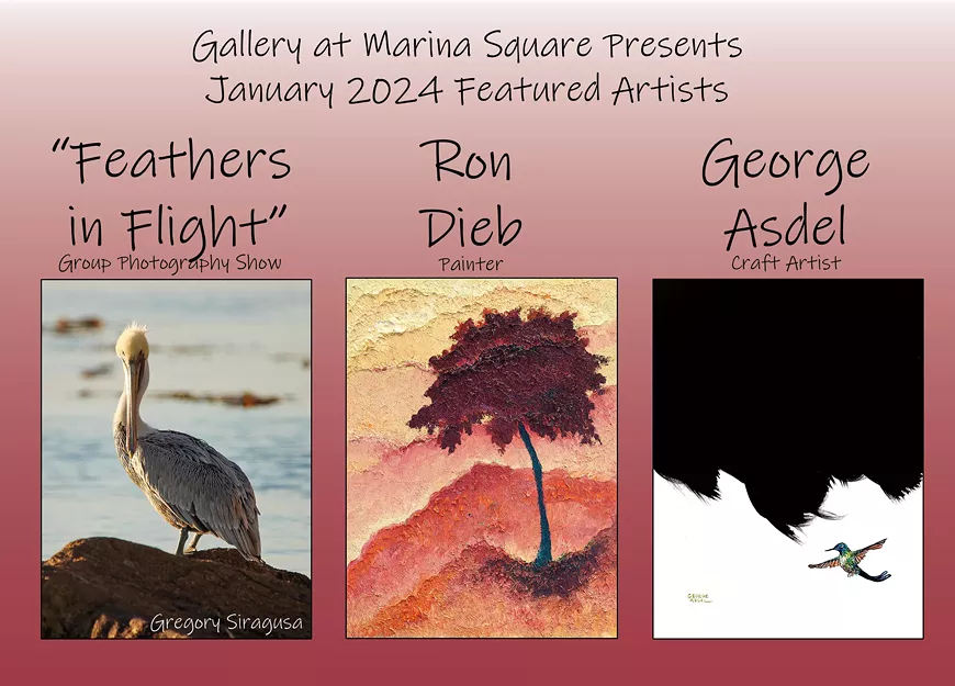 Come meet the Gallery at Marina Square January Featured Artists
