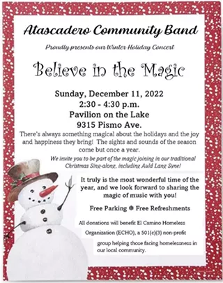 Image: Atascadero Community Band Holiday Concert: Believe in the Magic