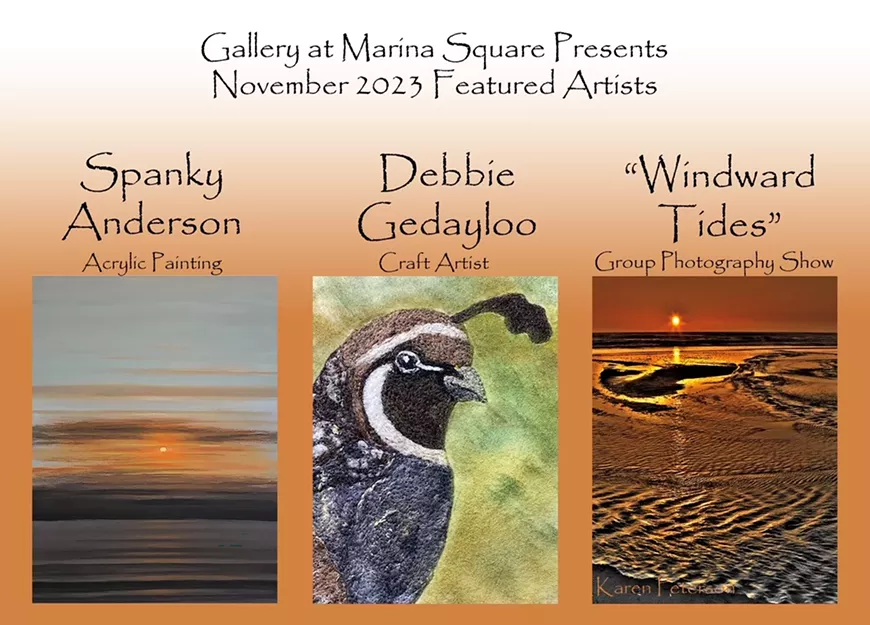 All are invited to our Atrium Party & Artists Reception for Gallery at Marina Square November Featured Artists