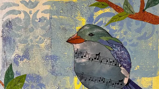 Image: Bird on a Branch Collage Class