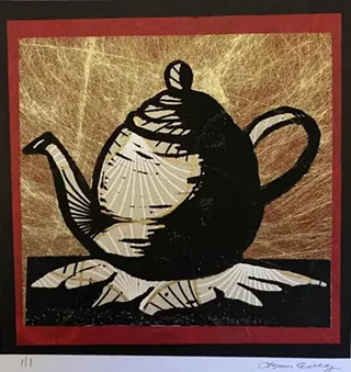 Image: Block Print Printmaking Demo