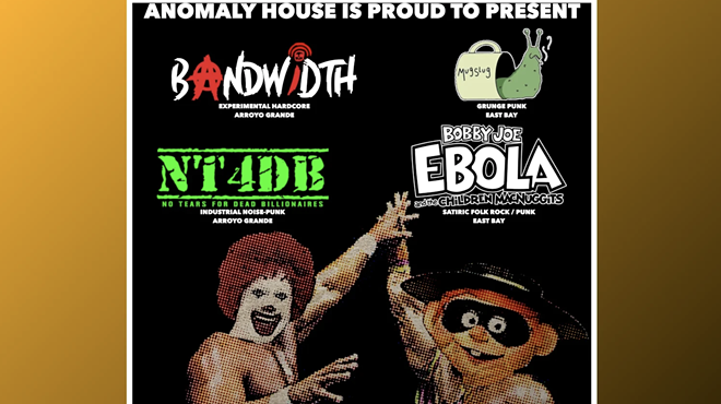 Image: Bobby Joe Ebola and The Children Macnuggits, Mugslug, Bandwidth, and NT4DB Live