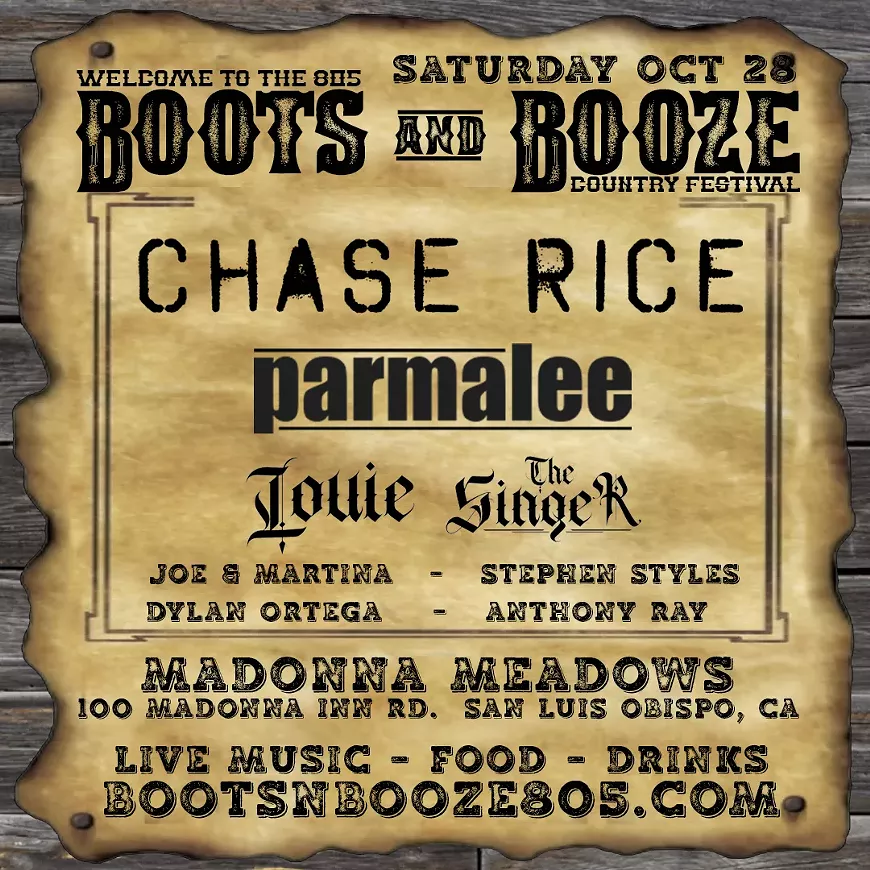 Chase Rice, Parmalee, Louie The Singer, Dylan Ortega, Joe Martina, Stephen Styles
