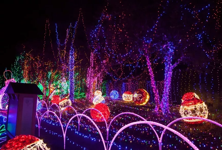 Light Display at Cambria Christmas Market
