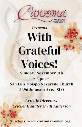 Image: Canzona Women's Ensemble: With Grateful Voices!