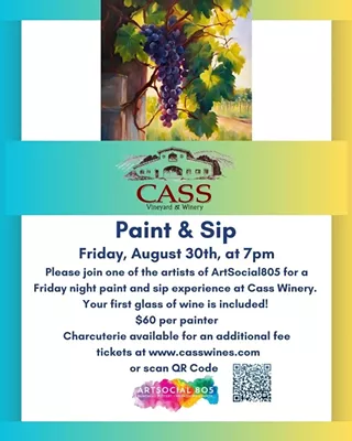 Image: Cass Paint and Sip with ArtSocial 805