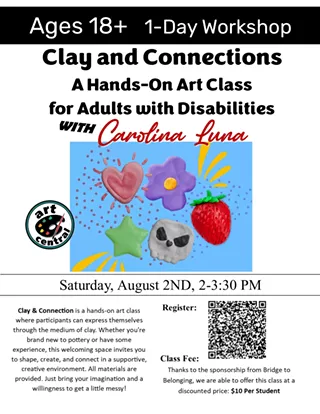 Image: Clay and Connection: A Hands on Art Class for Adults with Disabilities