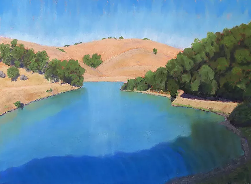 Across the lake