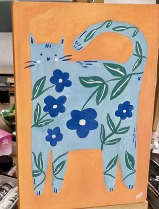 Image: Flourishing Feline Kids Art Class