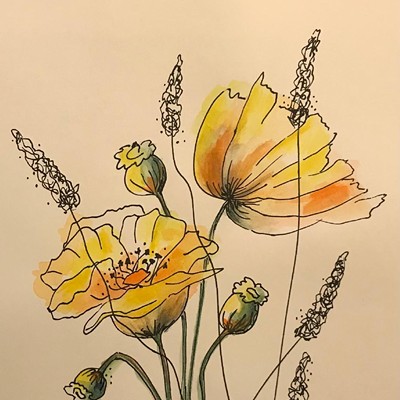 Flower Power: Intro to Ink and Inktense with Linda Cunningham