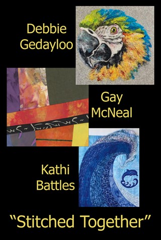 Gallery at Marina Square presents Fiber Artists Debbie Gedayloo, Gay McNeal, and Kathi Battles