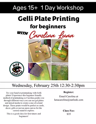 Image: Gelli Plate Printing for Beginners with Carolina Luna