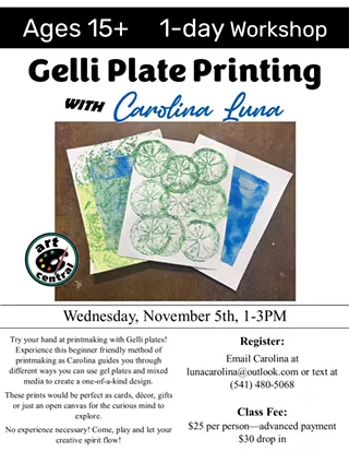Image: Gelli Plate Printing with Carolina Luna