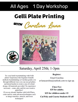 Image: Gelli Plate Printing with Carolina Luna