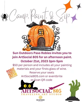 Image: Halloween Camp, Paint, and Sip