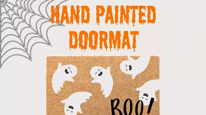 Image: Halloween Welcome Mat Painting