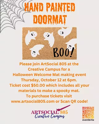 Image: Halloween Welcome Mat Painting
