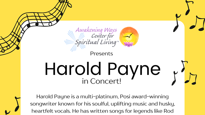 Image: Harold Payne in Concert at Awakening Ways
