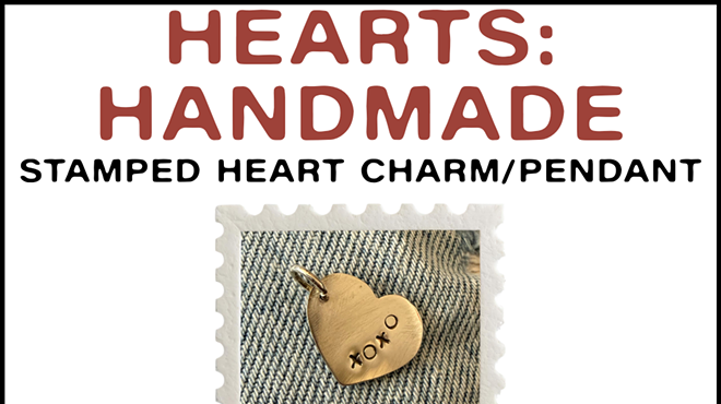 Image: Hearts: Handmade Stamped Heart Charm for your Valentine's