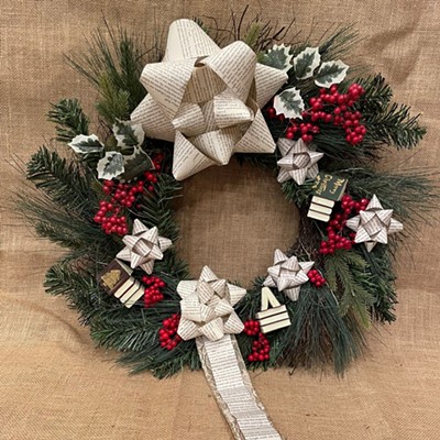 Wreath donated by Nan's Pre-Owned Books