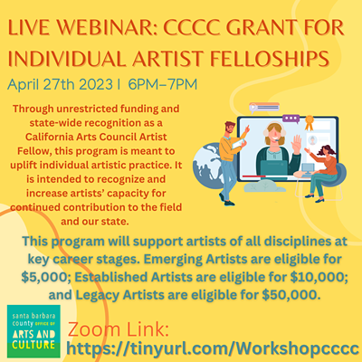 Live Webinar: CCCC Grant for Individual Artist Fellowships