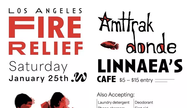 Image: Los Angeles Fire Relief Show at Linnaea's Cafe