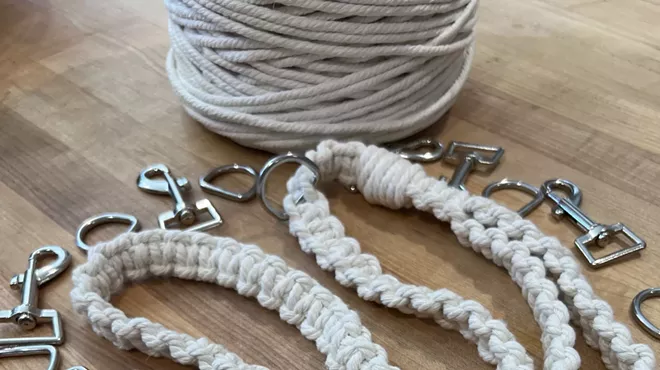 Image: Macrame Dog Leash and Canine Trivia