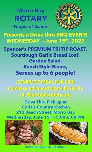 Morro Bay Rotary Drive-Thru Barbecue Fundraiser