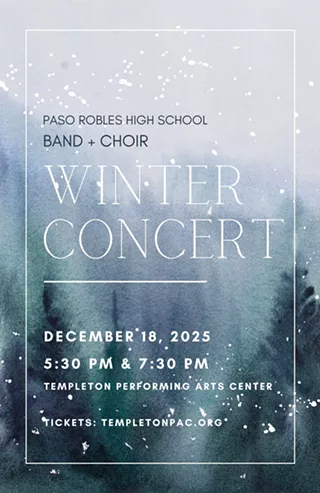Image: Paso Robles High School Band & Choir Winter Concert