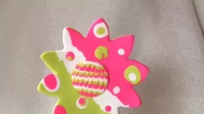 Image: Polymer Clay Flower Sculpture