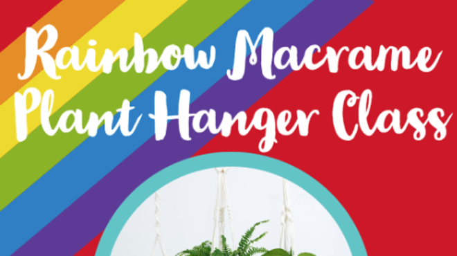 Image: Rainbow Macrame Plant Hanger Class
