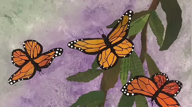Image: Rice Paper Collage: Monarch Season with Linda Cunningham