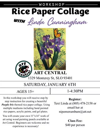 Image: Rice Paper Collage with Linda Cunningham