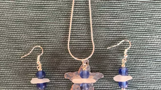 Image: Sea Glass Hammered Metal Jewelry