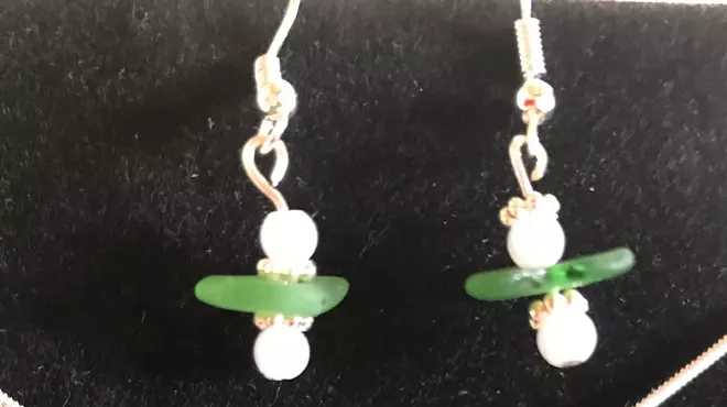 Image: Sea Glass Hammered Wire Jewelry
