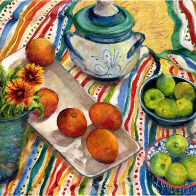 Blood Orange Margaritas Coming Your Way by Patti Robbins, oil, 14x18